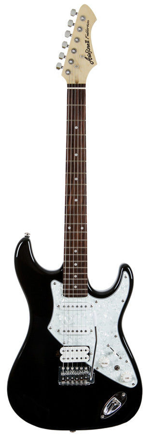 Aria 714-STD Series Electric Guitar in Black Pickups: 2 x Single Coil/1 x Humbucking