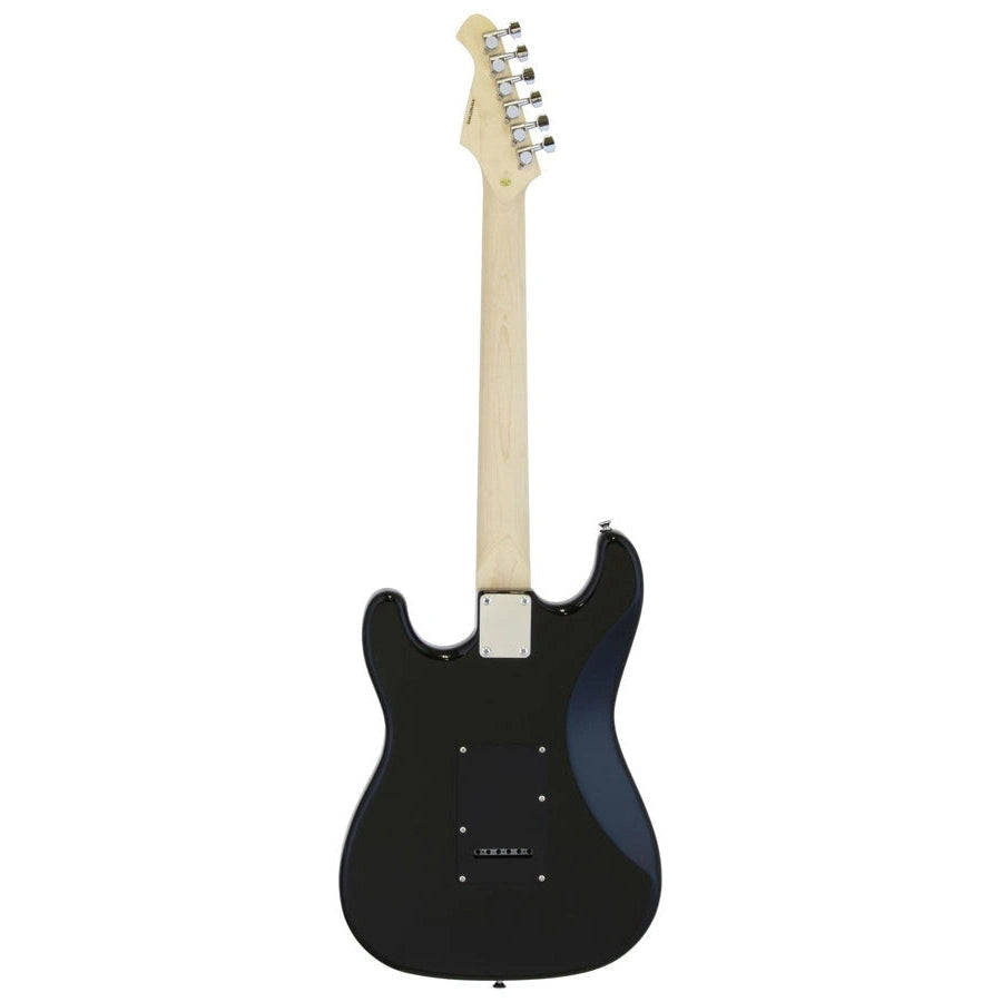 Aria Pro II STG-Series Electric Guitar in Black with Black Pickguard Pickups: 3 x Single Coil