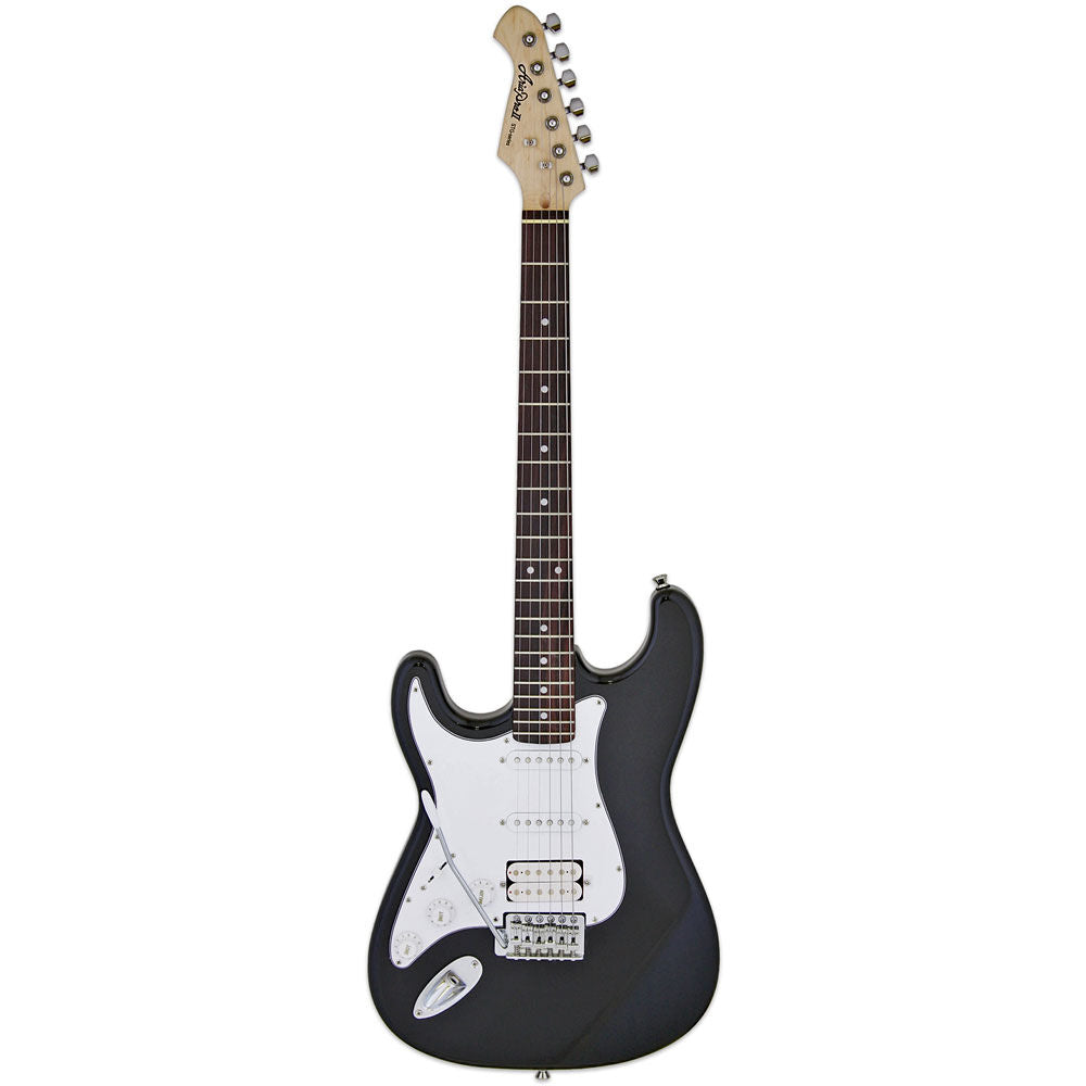 Aria STG-004 Series Left Handed Electric Guitar in Black Pickups: 2 x Single Coil/1 x Humbucking