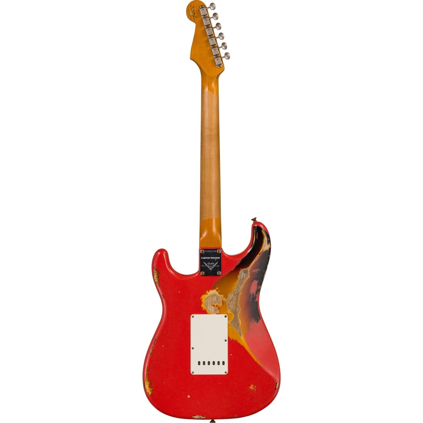 Fender Custom Shop Ltd Ed. '61 Stratocaster® - Heavy Relic®, Aged Fiesta Red Over 3-Colour Sunburst