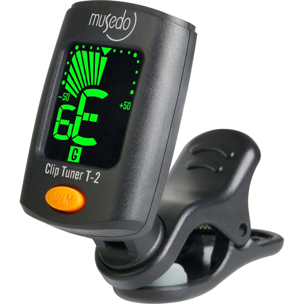 Musedo MT2 Clip-On Chromatic Instrument Tuner Clips onto any Headstock Easily