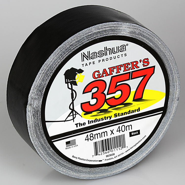 Nashua 357 Gaffer Tape in Black (48mm/40m) Made in the USA