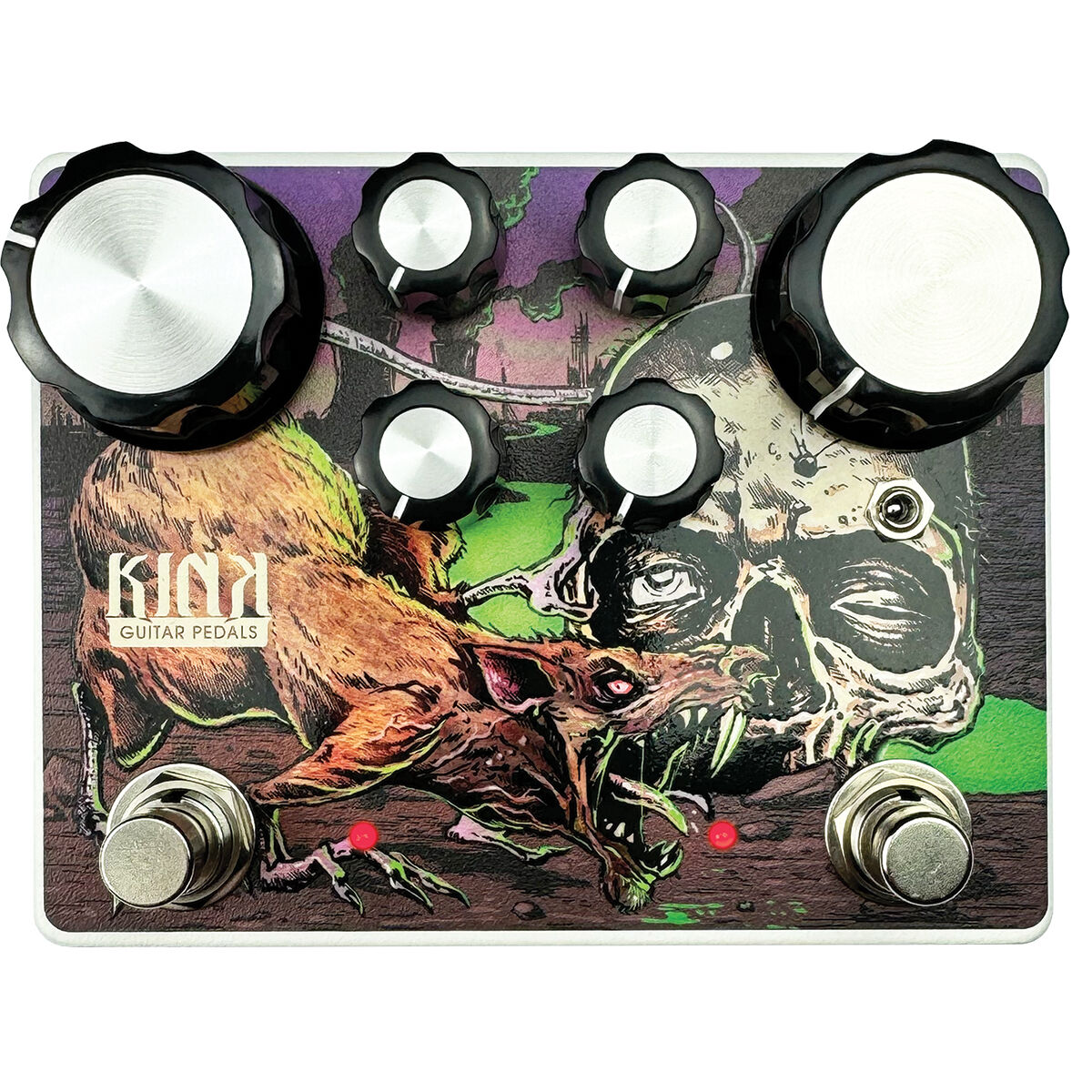 Kink Russian Plague Fuzz Distortion pedal Dual circuit Doom style fuzz Rat and Muff RUSSIAN