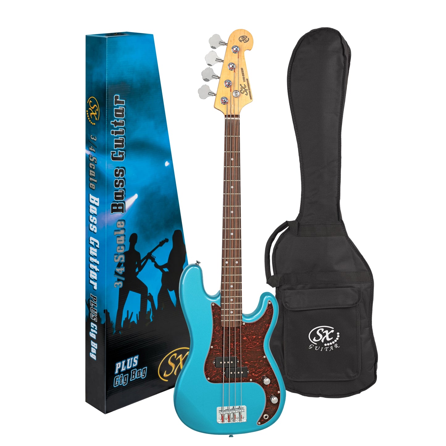 SX VEP34LPB Lake Placid Blue 3/4 Size Bass in Soft Case