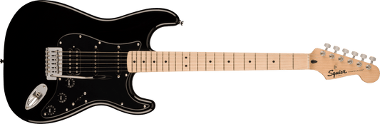 Squier Sonic® Stratocaster® HSS, Maple Fingerboard, Black Pickguard, Black