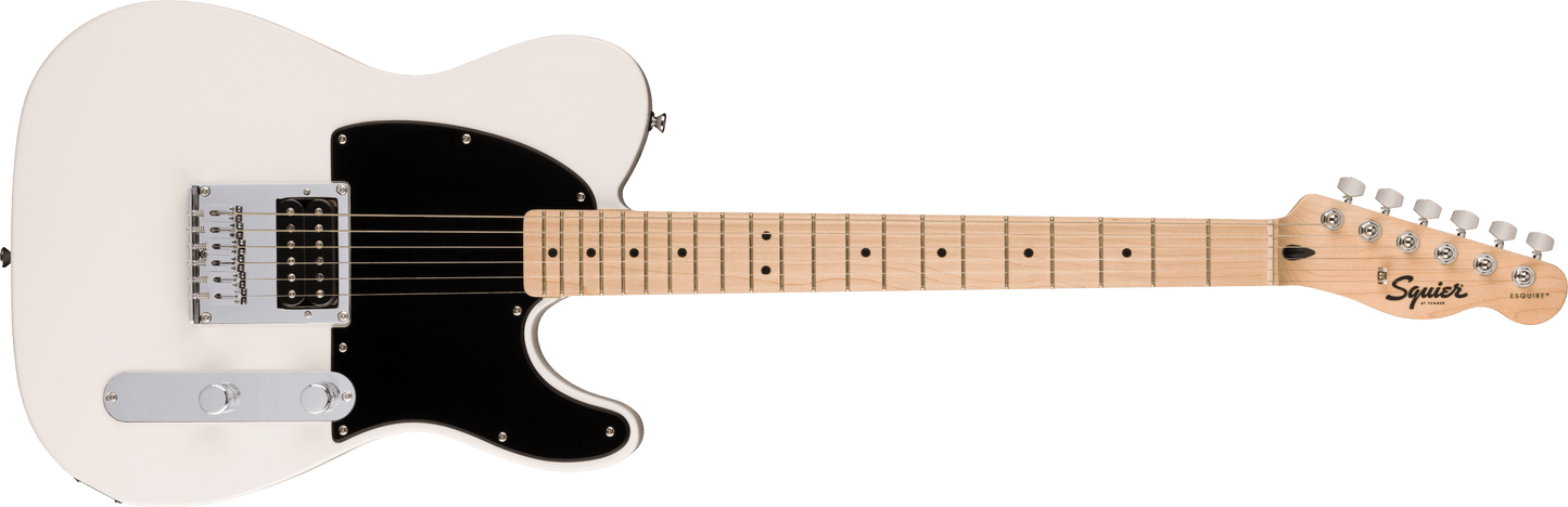 Squier Sonic® Esquire® H, Maple Fingerboard, Black Pickguard, Arctic White