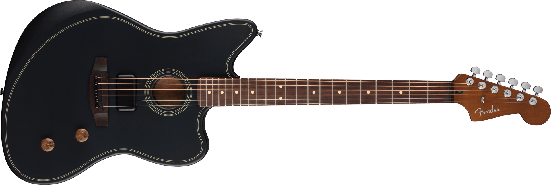 Fender Acoustasonic Standard Jazzmaster Black – The Guitar Shop