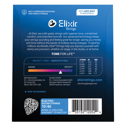 Elixir 12052 Nanoweb Electric Light 10-46