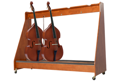 Alges Mobile Instrument Storage - 4-Unit Double Bass Rack