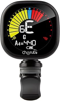 CHERUB WST675B Rechargeable clip-on chromatic tuner Black