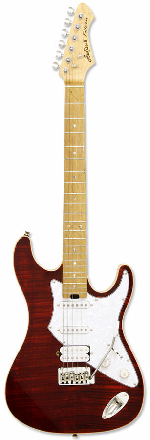 Aria 714-MK2 Fullerton Series Electric Guitar in Ruby Red Pickups: 2 x Single Coil/1 x Humbucking