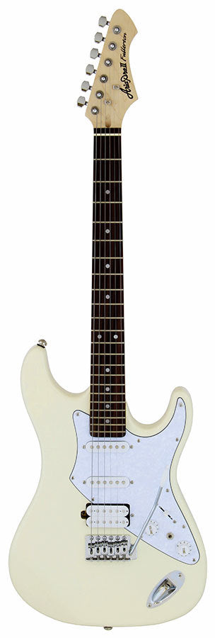 Aria 714-STD Series Electric Guitar in Vintage White Pickups: 2 x Single Coil/1 x Humbucking