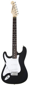 Aria STG-003 Series Left Handed Electric Guitar in Black Pickups: 3 x Single Coil