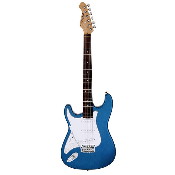 Aria STG-003 Series Left Handed Electric Guitar in Metallic Blue Pickups: 3 x Single Coil