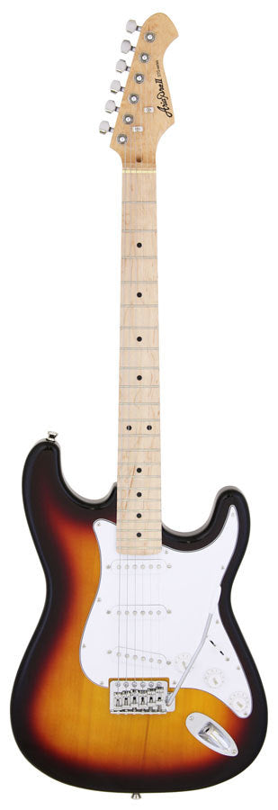 Aria STG-003M Series Electric Guitar in 3-Tone Sunburst Pickups: 3 x Single Coil
