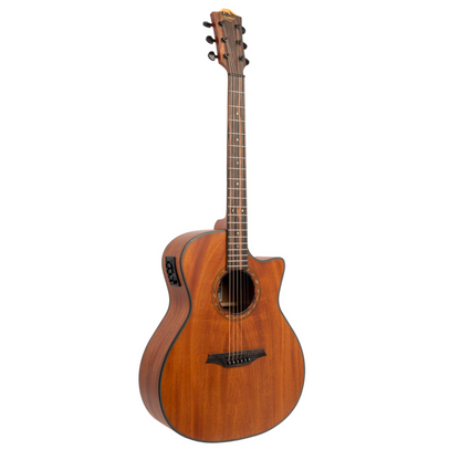 Bromo Tahoma Series Grand Auditorium Electric-Acoustic Guitar, Mahogany