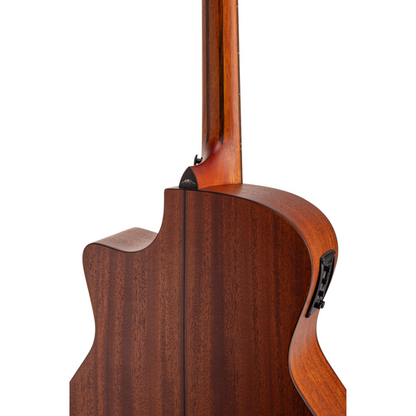 Bromo Tahoma Series Grand Auditorium Electric-Acoustic Guitar, Mahogany