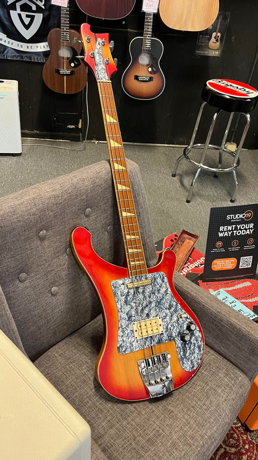 1970's Emperador Japan "4001" Bass (Fireglo) in Mammoth WoolyB Case