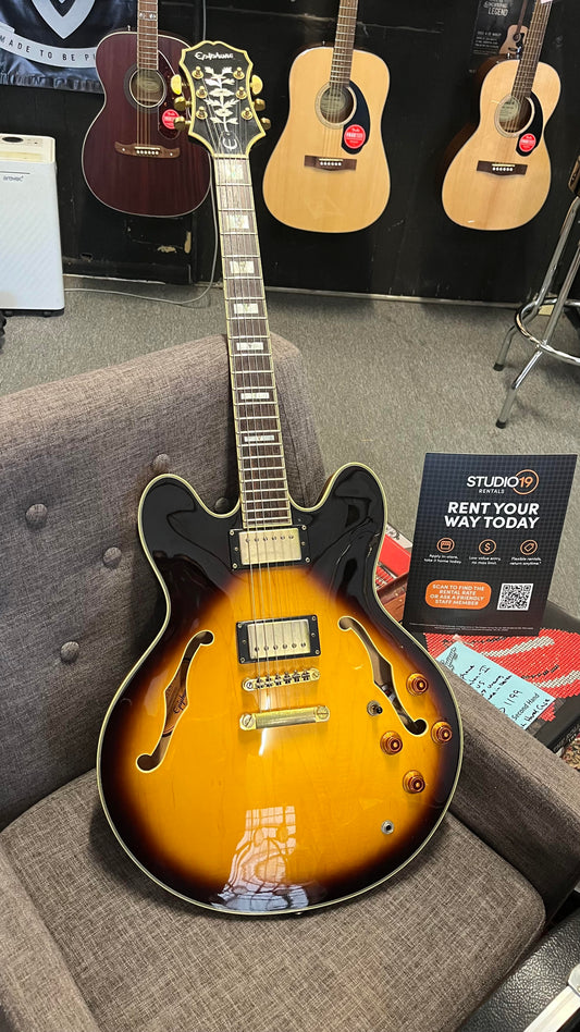 Second Hand Epiphone Sheraton-II-VS 2007 Made in Korea in Hard Case Serial# U07082457