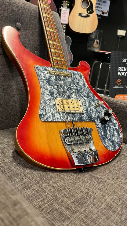 1970's Emperador Japan "4001" Bass (Fireglo) in Mammoth WoolyB Case