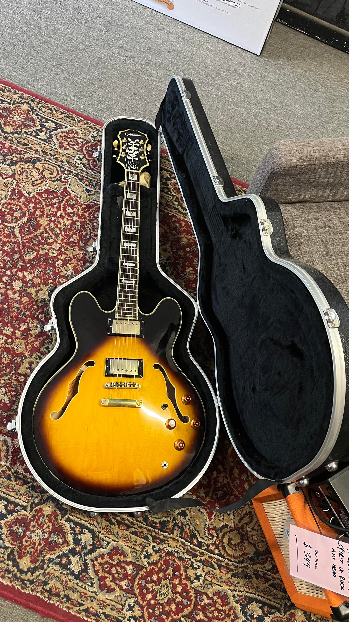 Second Hand Epiphone Sheraton-II-VS 2007 Made in Korea in Hard Case Serial# U07082457