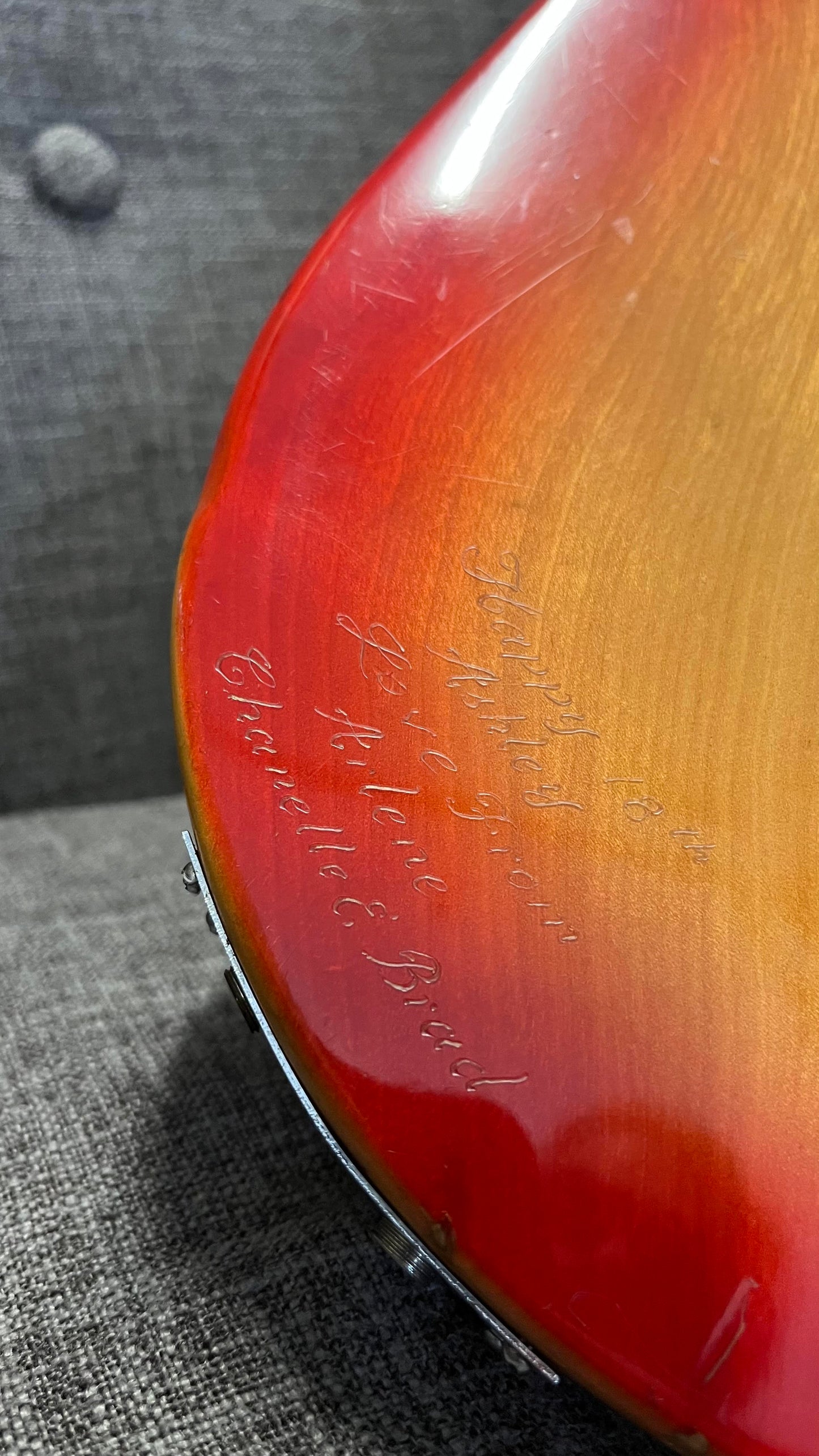 1970's Emperador Japan "4001" Bass (Fireglo) in Mammoth WoolyB Case