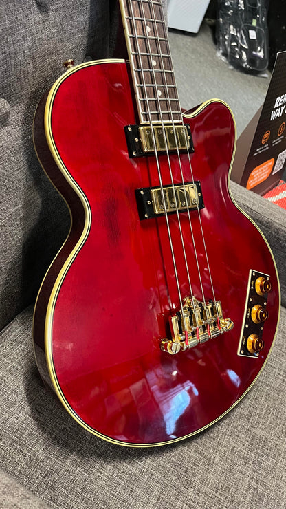 2021 Epiphone Allen Woody Rumblekat short scale bass in Hard case Serial # 21081537479