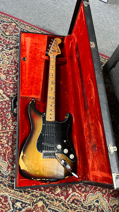 Fender 1975 Modded Strat 3 Colour Sunburst MN in Original Case