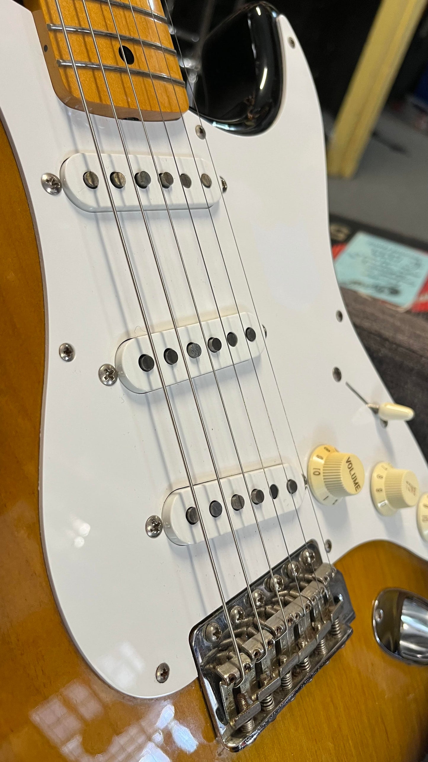 Second Hand Fender 57 reissue Strat 2 Colour Sunburst MN in Hard Case Serial # S066057