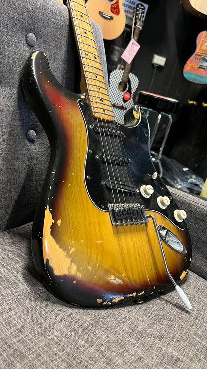Fender 1975 Modded Strat 3 Colour Sunburst MN in Original Case