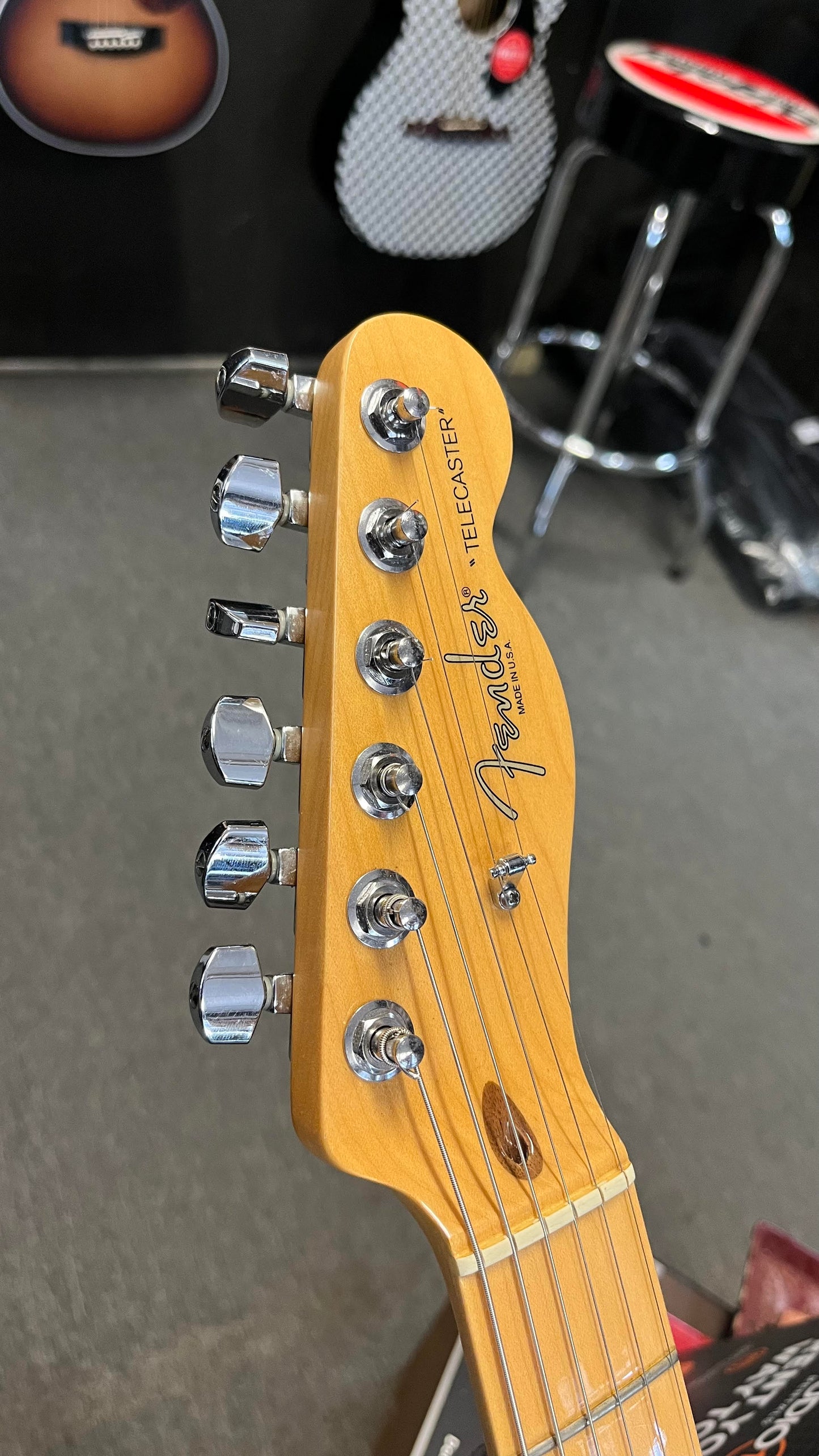 Second Hand 2010 Fender American Standard Tele Black MN in Hard Case Serial # US10097688