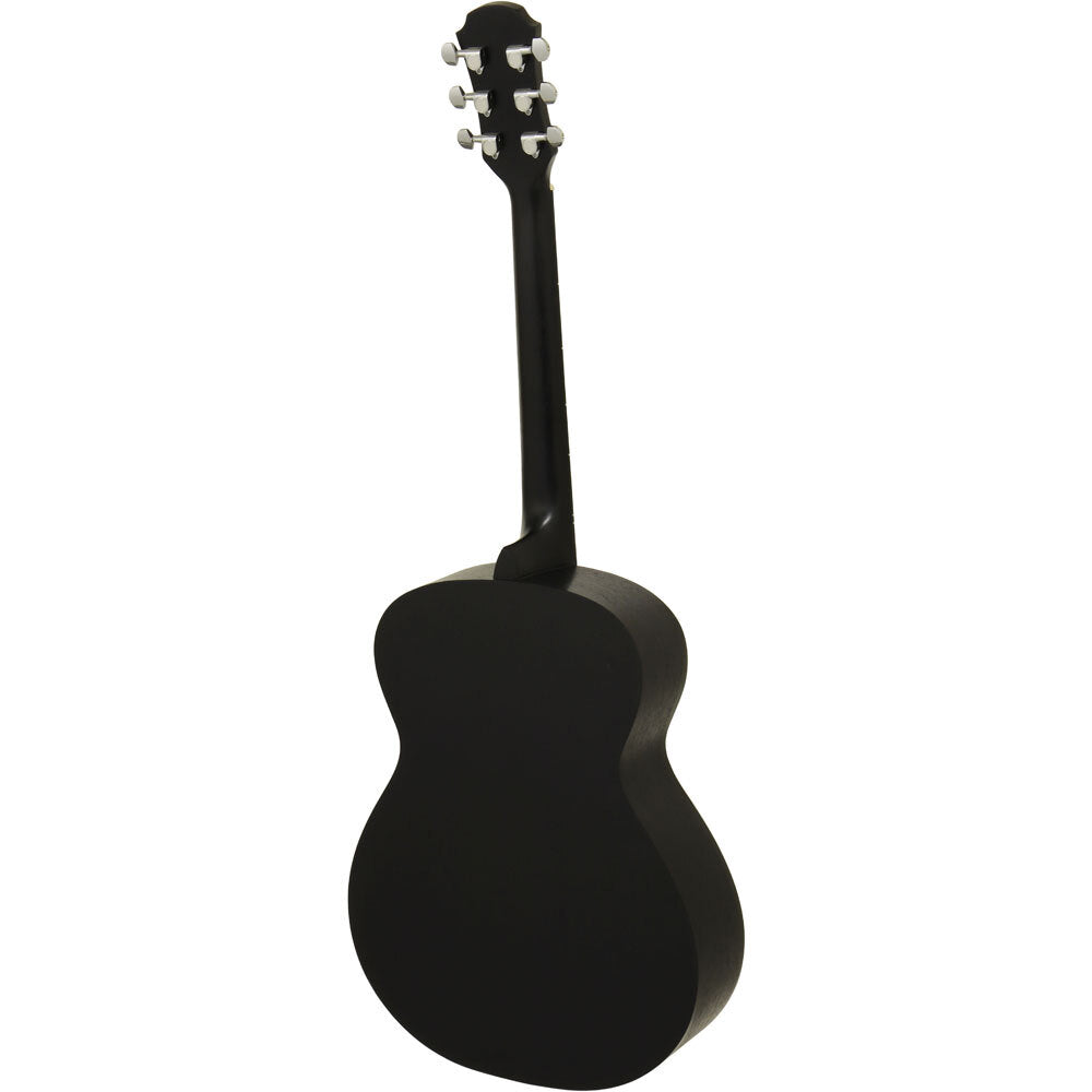 Aria Fiesta Series Folk Acoustic Guitar in Black Matte Finish The Perfect Choice for Beginners!