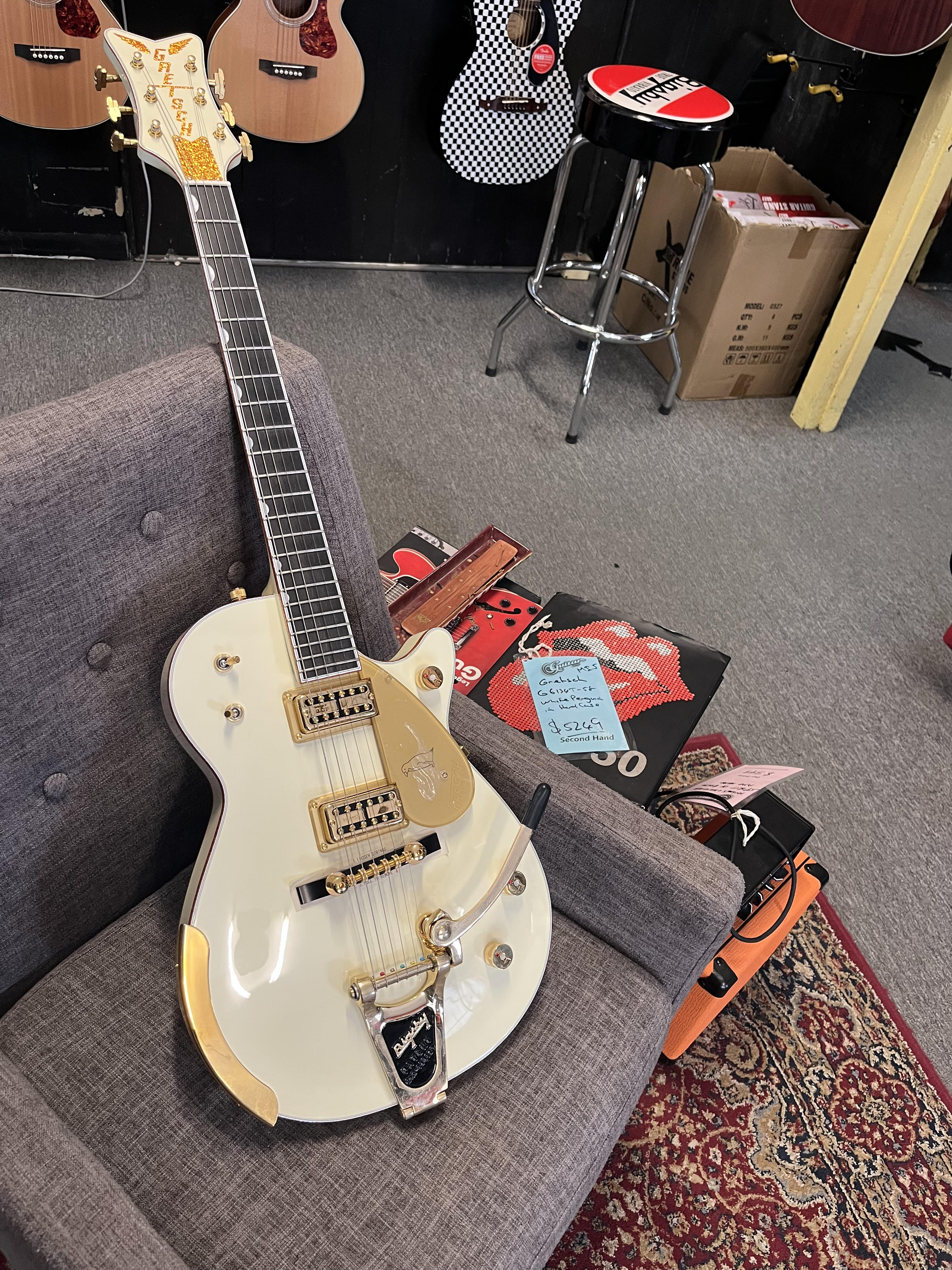 Gretsch G6134T-58 White Penguin MIJ Serial # JT22031236 Made in