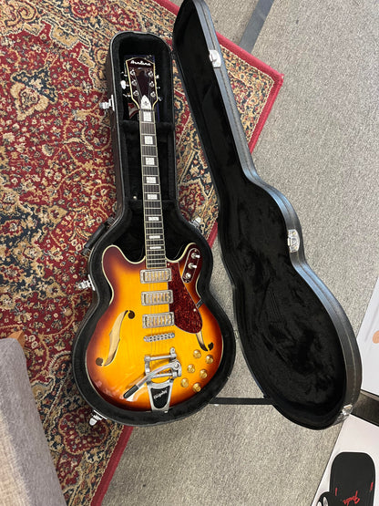 Second Hand Eastwood Airline Guitars H78 Honeyburst 2014 in Hard case