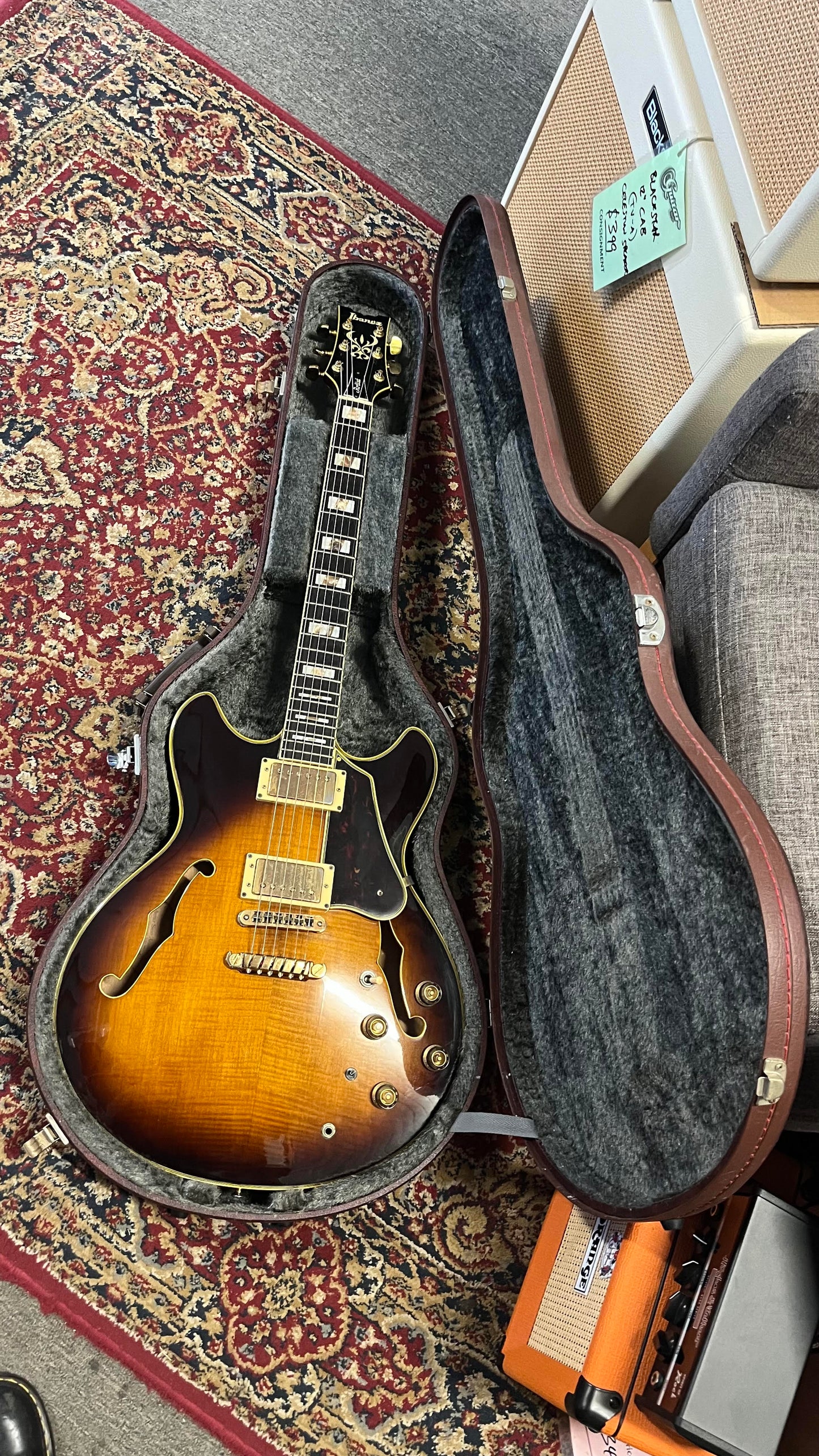 Pre-Loved 1981 Ibanez AS200 Artist Model in Original Hard Case Serial # L815848