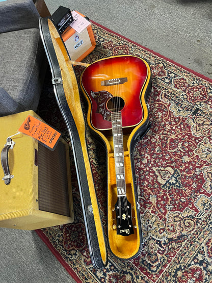 Second Hand Ibanez 684-6 Concord Hummingbird Copy with under saddle pickup in Hard Case