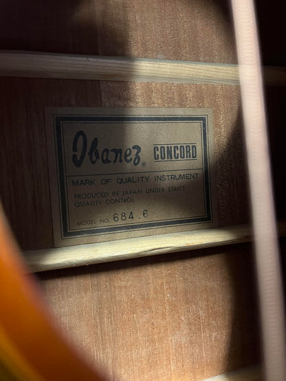 Second Hand Ibanez 684-6 Concord Hummingbird Copy with under saddle pickup in Hard Case