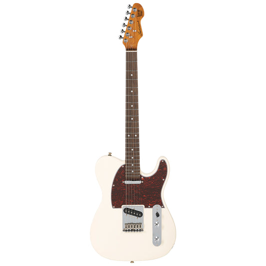 Levinson Sceptre Arlington Std Single Cutaway Olympic White SS w Indian Laurel Board