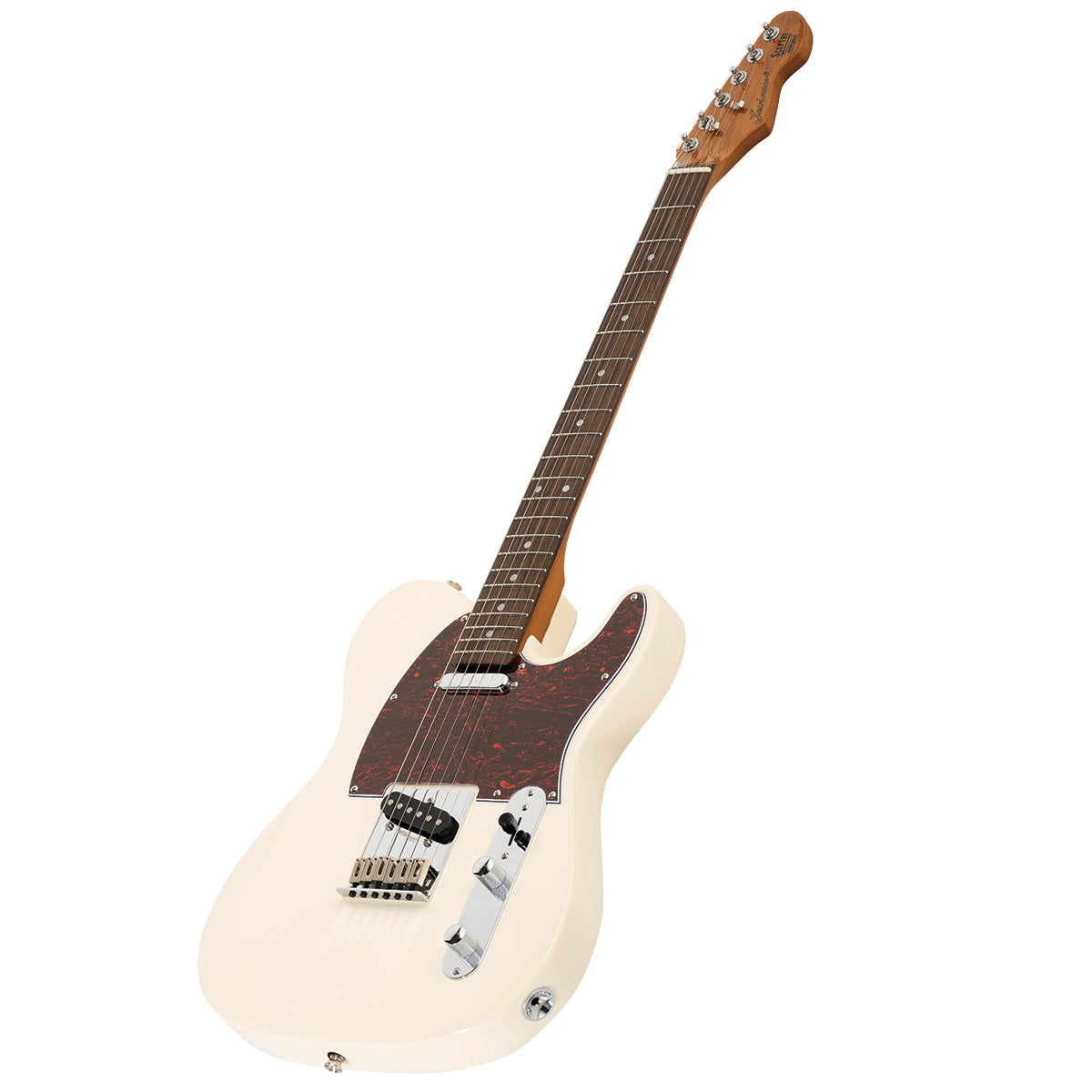 Levinson Sceptre Arlington Std Single Cutaway Olympic White SS w Indian Laurel Board