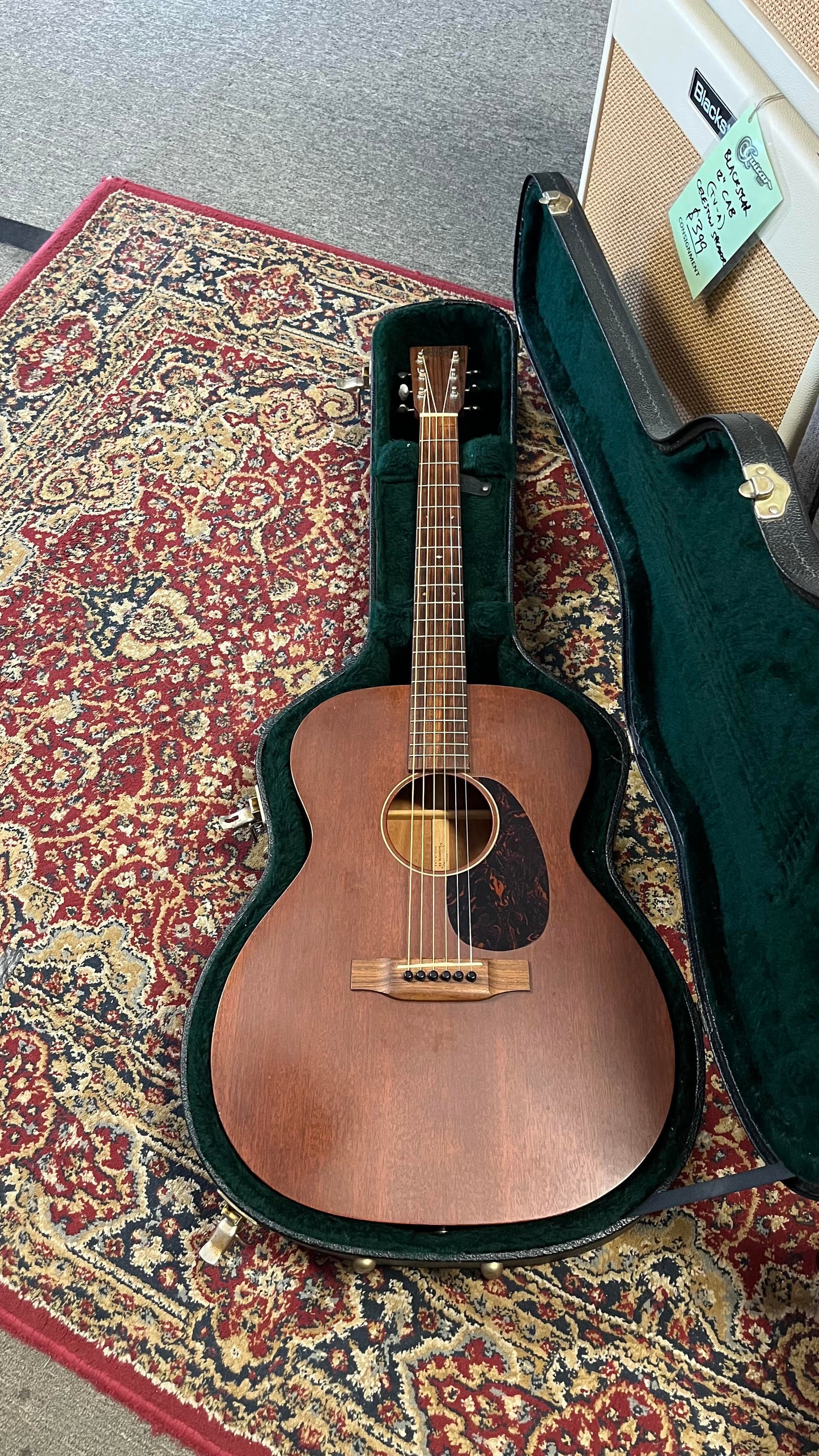 Martin OOO15M 2012 in Hard Case with K&K Pure Mini pickup Serial # 1593393