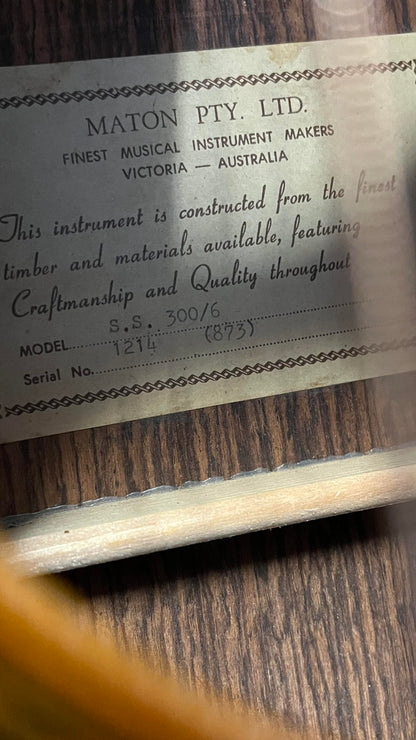 Maton Southern Star 300/6 1973 in Hard Case Serial# 1214 (873)