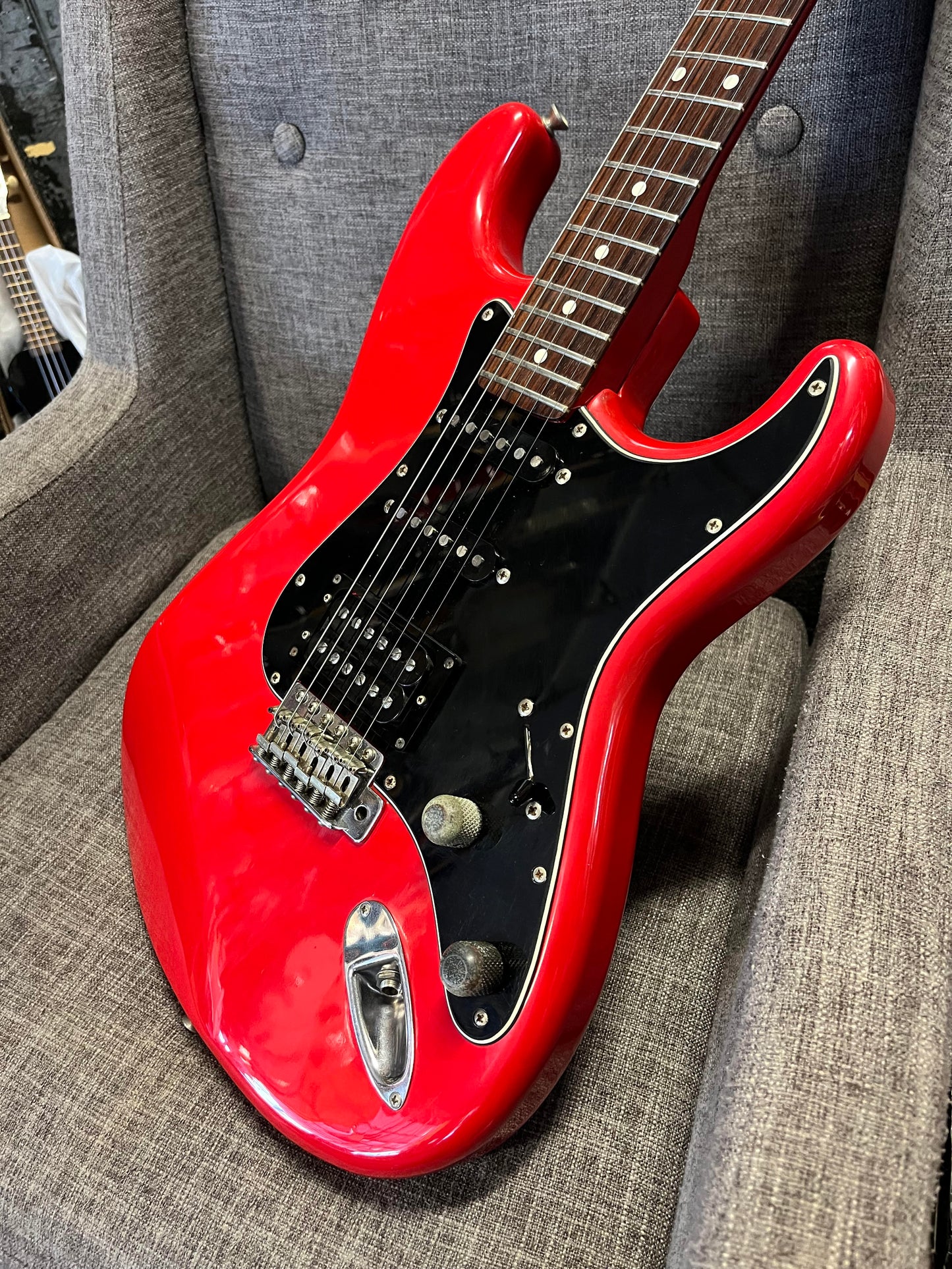 Squier 1984 Contemporary Series JV Strat SST314-55 Torino Red in original soft case Serial # JV95918