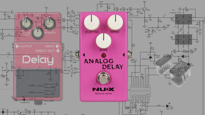 NU-X Reissue Series Analog Delay Effects Pedal Bring back the Legendary Delay sound of the 80's