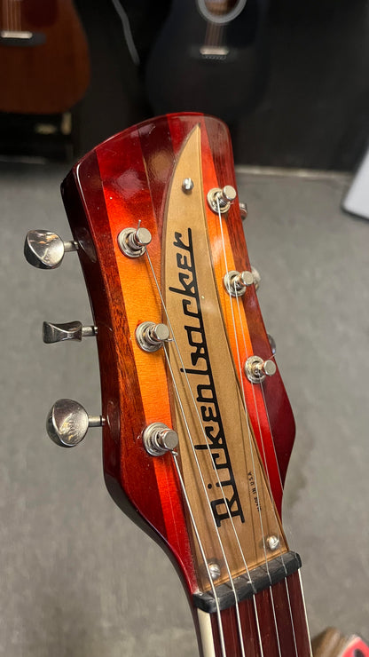 Pre-Loved Harry white Rickenbacker 360F Custom Made in Hard Case Made in England