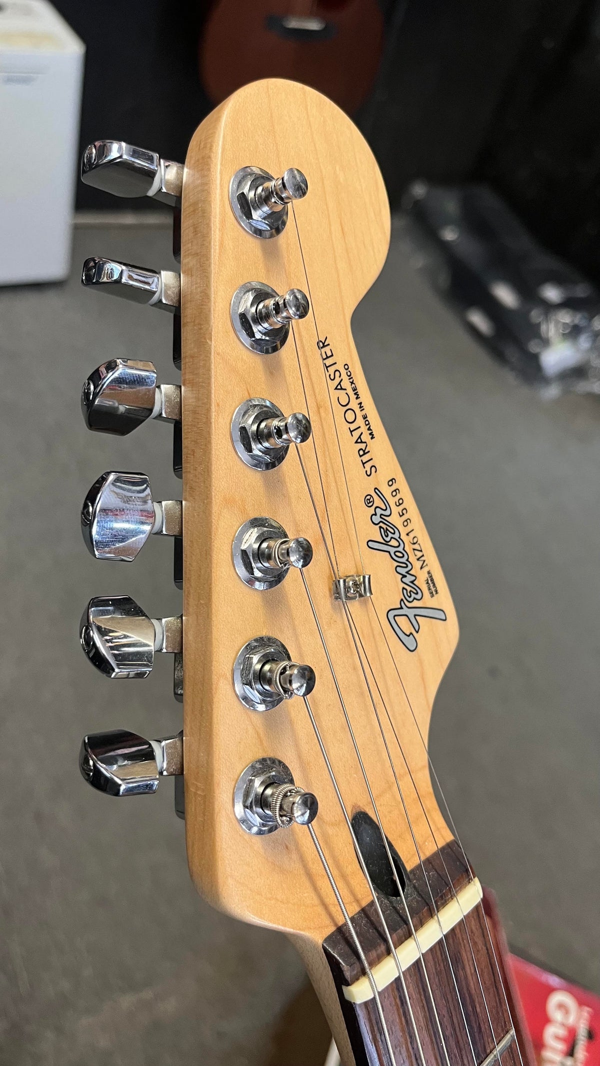 Second Hand Fender Mexican Standard Strat 2006 Desert Sands in Bass Hard Case Serial # MZ6195699