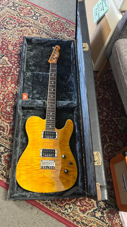 Second Hand 2019 Fender Special Edition Custom Telecaster FMT HH Amber Serial # ICF18001767 in Hard Case