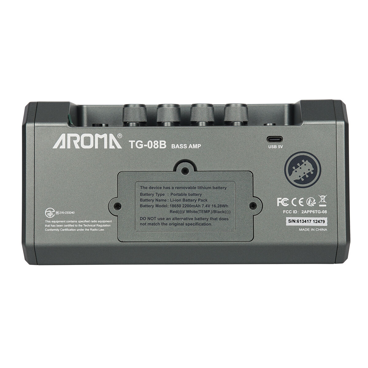 Aroma 10W Bass Guitar Amplifier with Drum Machine [TG-08B]