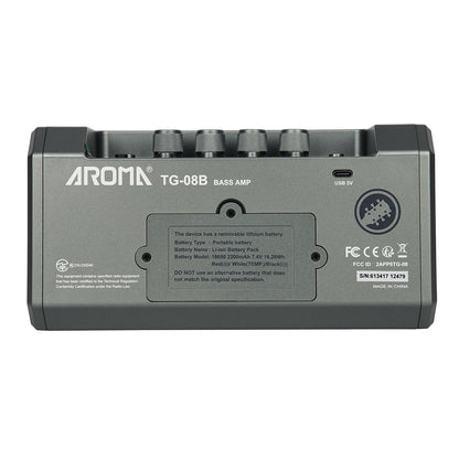 Aroma 10W Bass Guitar Amplifier with Drum Machine [TG-08B]