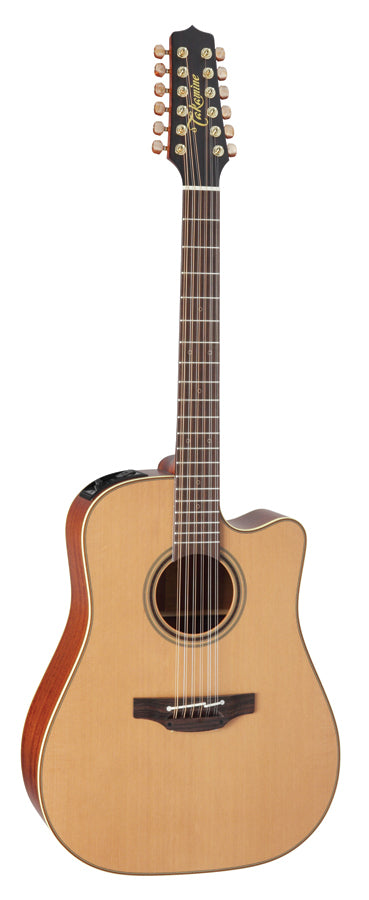 Takamine Pro Series 3 Dreadnought 12 String AC/EL Guitar with Cutaway in Natural Satin Finish Includes Takamine SH200A Case
