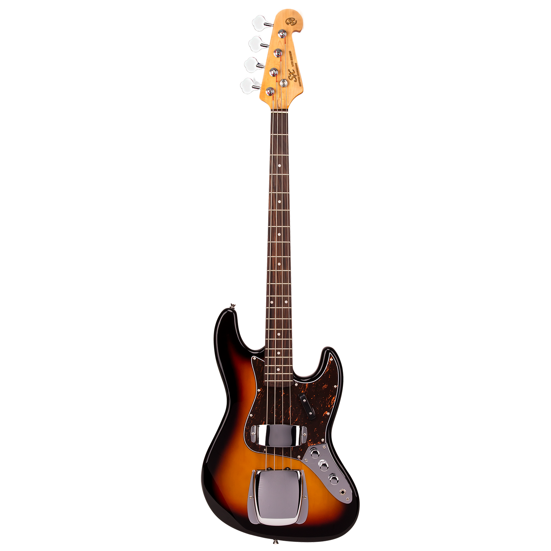 SX VEJ62TS Tobacco Sunburst Full Size Jazz Bass in Soft Case – The
